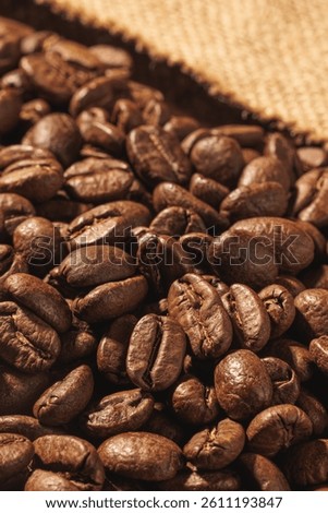Freshly Roasted Coffee Beans in Sharp Detail
