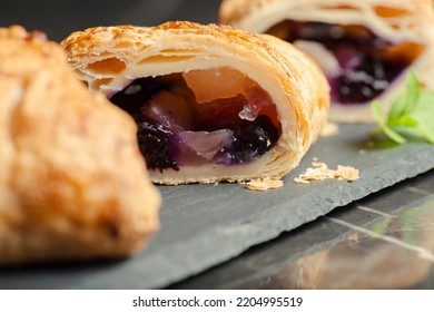 Fresh-made Gourmet Apple And Blueberry Turnover