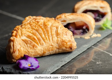 Fresh-made Gourmet Apple And Blueberry Turnover