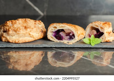 Fresh-made Gourmet Apple And Blueberry Turnover