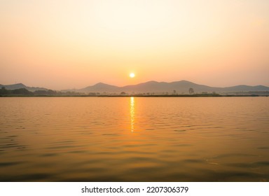 freshwater lake view in the morning - Shutterstock ID 2207306379
