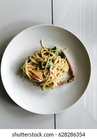 Freshwater River Prawn With Pasta/ Buttermilk Pasta Cooked With Prawn And Broccoli