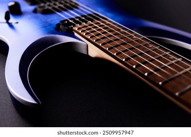 Fretboard of modern electric guitar. Close up. - Powered by Shutterstock