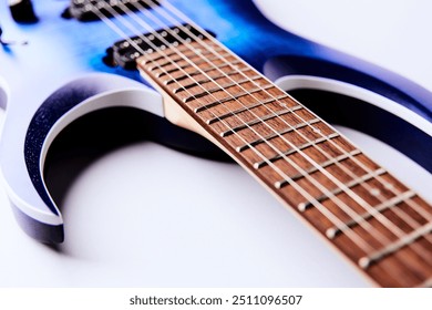 Fretboard of modern electric guitar. Close up. - Powered by Shutterstock