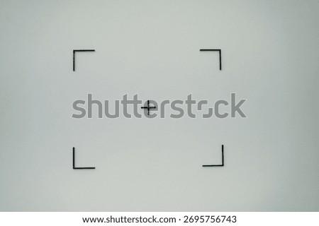 Fretwork or stencil to square perforated sheet or mark point or aim with white background