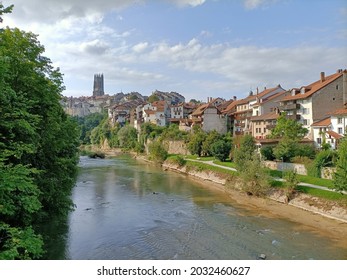 Fribourg Is The Capital Of The Swiss Canton Of Fribourg And The District Of La Sarine In Switzerland