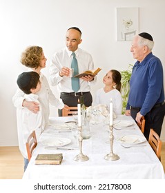 Friday evening Jewish family celebration - Shutterstock ID 22178008