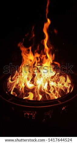 Friday night firepit fire Slocum, Texas