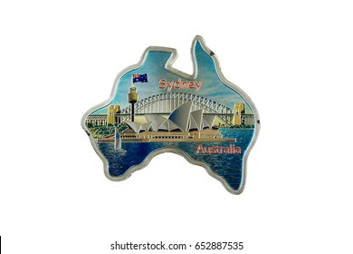 FRIDGE MAGNET White Guitar