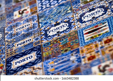 Fridge Souvenir Magnets From Portugal With Traditional Tile Design