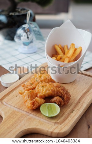 frie chicken with snack