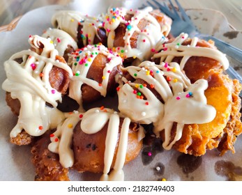 Fried Banana With Tiramisu Cream