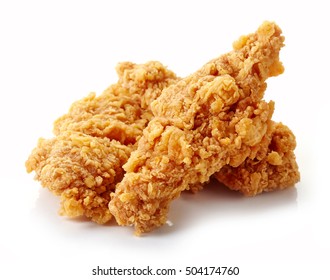 Fried Chicken Isolated On White Background Stock Photo (Edit Now ...