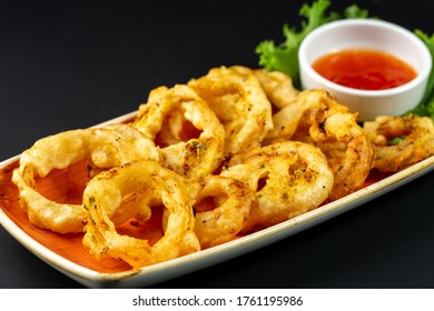 Fried Calamari Rings Restaurant Stock Photo 1761195986 | Shutterstock