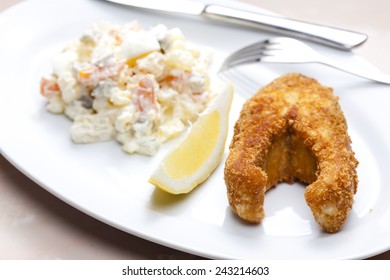 Fried Carp With Potato Salad