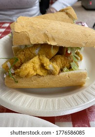 Fried Catfish Po Boy Sandwich