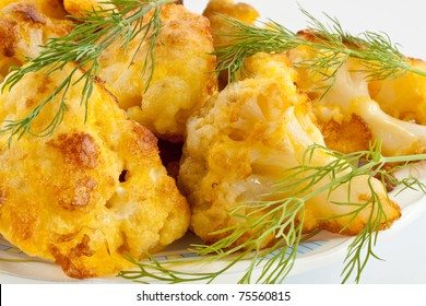 Fried Cauliflower On A Plate