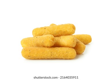 Fried Cheese Sticks Isolated On White Background