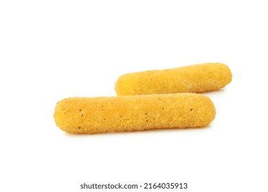 Fried Cheese Sticks Isolated On White Background