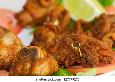 Fried Chicharrones Chicken With The Bone