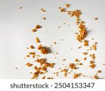 Fried Chicken Batter Crumbles isolated on white background