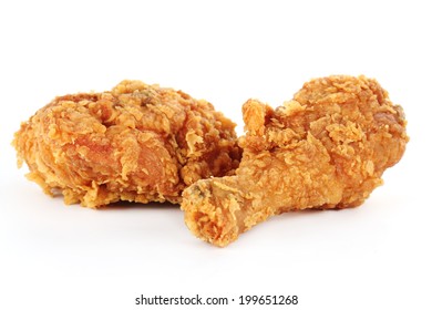 Fried Chicken Drumsticks Hip Isolated On Stock Photo 199651268 ...