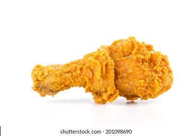 Fried Chicken Isolated White Background