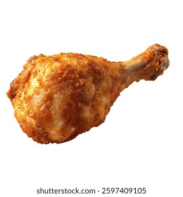Fried Chicken Leg Isolated on White Background