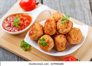 Fried Chicken Meatballs 