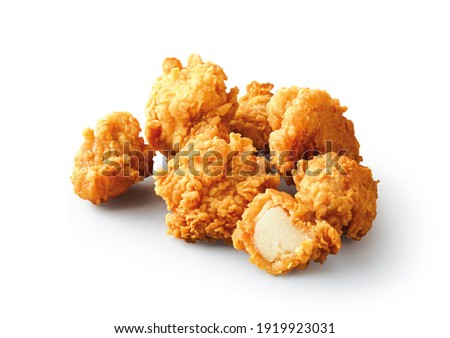 Fried Chicken Nuggets isolated on white background
