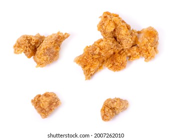 fried chicken pop nuggets isolated on white background