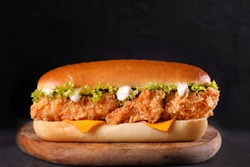  Fried Chicken Sandwich With Lettuce And Mayo