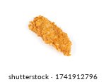 fried chicken stick isolated on white background