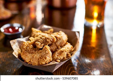 Fried Chicken Tenders In Paper Basket