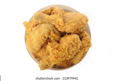 Fried Chicken In White Bucket Box