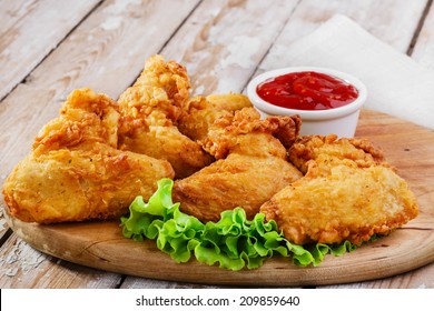 Fried Chicken Wings In Batter 