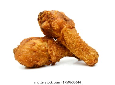 Fried Chicken Wings On White Background Stock Photo 1759605644 ...