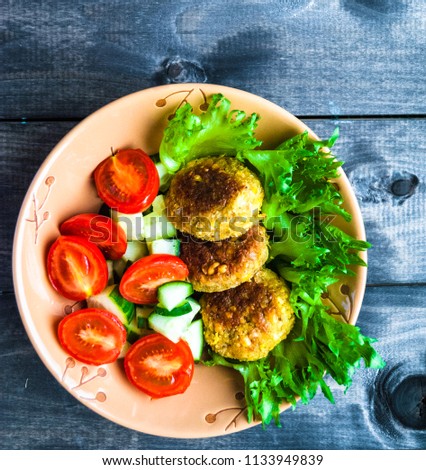 Similar – Image, Stock Photo Falafel Food Vegetable