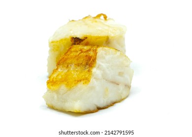 Fried Cod Fillet Isolated On White Background