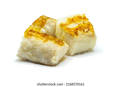 Fried Cod Fillet Isolated On White Background