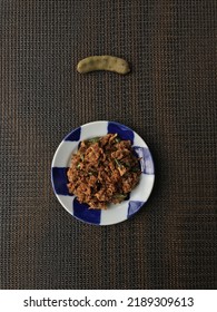 Fried Crushed Young Tamarind With Dried Shrimp And Red Chili Powder Recipe