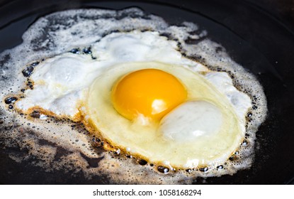 Fried Egg In Butter In A Carbon Steel Pan