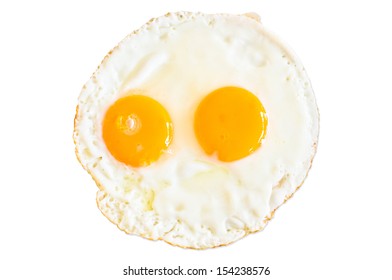 Fried Egg, Eggs, Isolated, Breakfast, Cooked, Cholesterol, Backgrounds, Egg Yolk, White, Freshness, Food, Food And Drink