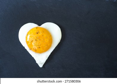 Fried Egg In Heart Shape