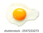 Fried egg isolated on white background