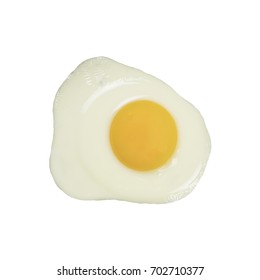 Fried egg isolated on white background with clipping path full