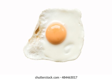 Fried Egg On White Background