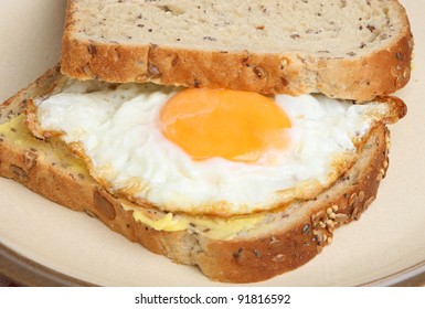 Fried Egg Sandwich With Granary Bread.