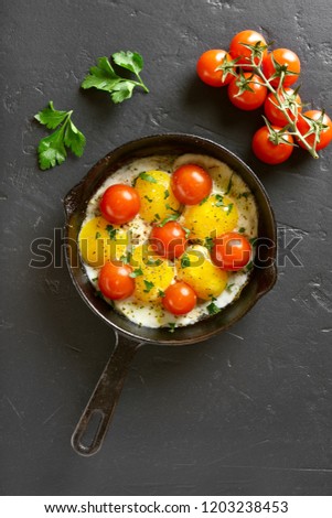 Similar – Foto Bild Spiegelei mit Paprika und Tomaten