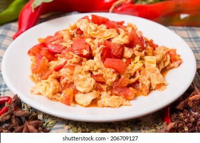 Fried Eggs With Tomatoes; Scrambled Egg With Tomato